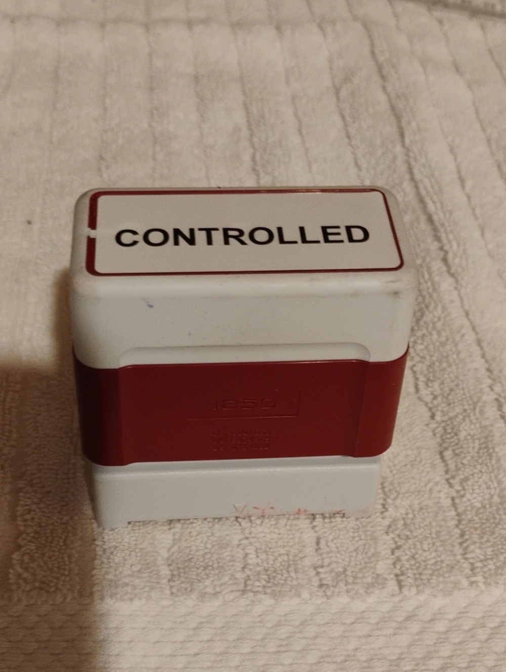 Brother Controlled Stamp in White and Red